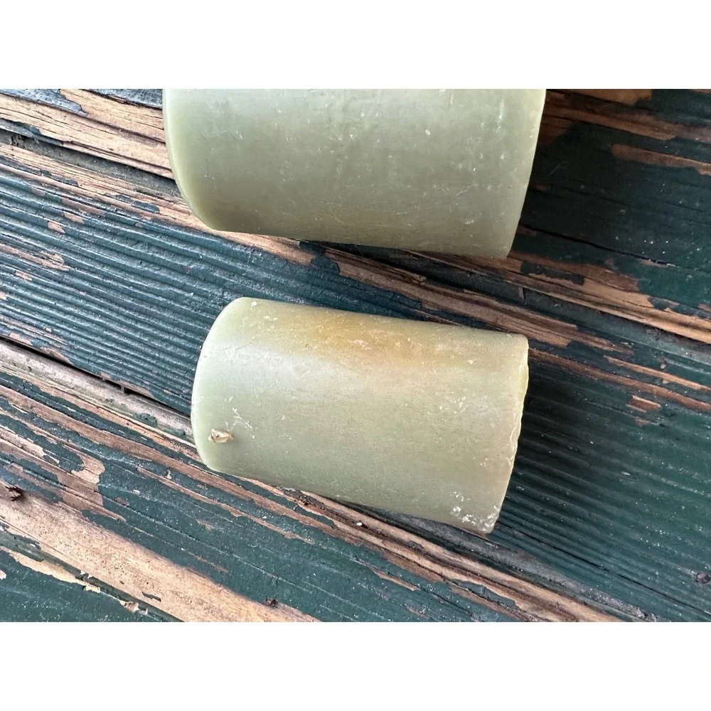 Pier 1 Imports Clove Scented Pillar‎ Candles Sage Green Set of 4 2x3 Inch USA